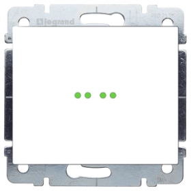 Legrand Galea Life Выключатель одноклавишный для управления с двух мест с подсветкой 10А с клавишей - белый