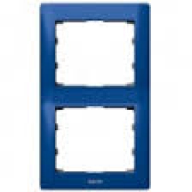Legrand Galea Life рамка 2 поста вертикальная - синяя металл