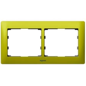 Legrand Galea Life рамка 2 поста горизонтальная - зелёная металл