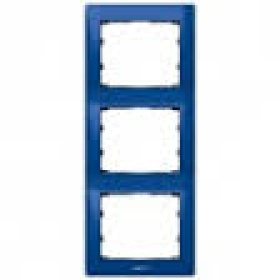 Legrand Galea Life рамка 3 поста вертикальная - синяя металл