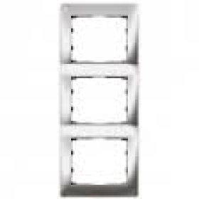 Legrand Galea Life рамка 3 поста вертикальная - хром металл