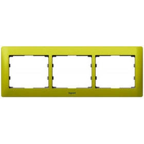 Legrand Galea Life рамка 3 поста горизонтальная - зелёная металл