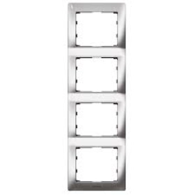 Legrand Galea Life рамка 4 поста вертикальная - хром металл