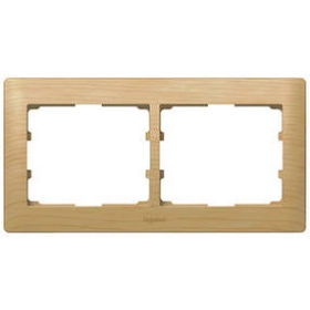 Legrand Galea Life Рамка деревянная на 2 поста горизонтальная - клён
