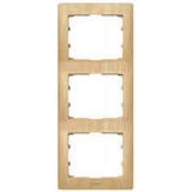 Legrand Galea Life Рамка деревянная на 3 поста вертикальная - клён