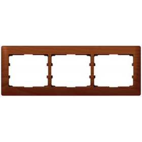 Legrand Galea Life Рамка деревянная на 3 поста горизонтальная - вишня