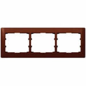 Legrand Galea Life Рамка деревянная на 3 поста горизонтальная - махогон