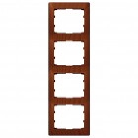 Legrand Galea Life Рамка деревянная на 4 поста вертикальная - вишня