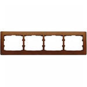 Legrand Galea Life Рамка деревянная на 4 поста горизонтальная - вишня
