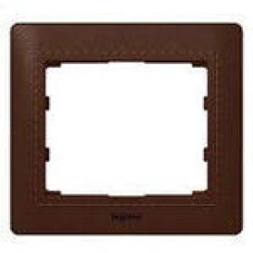 Legrand Galea Life Рамка кожаная на 1 пост CLUB - тёмная кожа