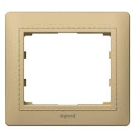 Legrand Galea Life Рамка кожаная на 1 пост HAVANA - светлая кожа