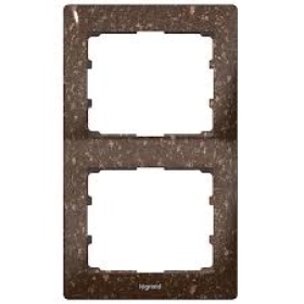 Legrand Galea Life Рамка на 2 поста вертикальная - кориан Cocoa Brown