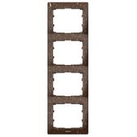Legrand Galea Life Рамка на 4 поста вертикальная - кориан Cocoa Brown