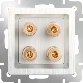Акустическая розетка, WL13-AUDIOx4 - перламутровый рифленый, Werkel