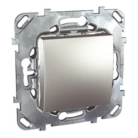 Выключатель 1 кл - алюминий, Schneider Unica Top