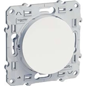 Переключатель проходной, 1 кл - белый, Schneider Odace