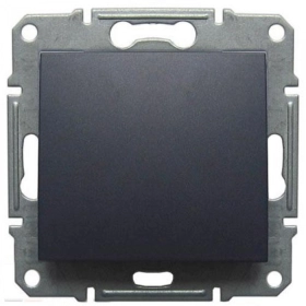 Переключатель промежуточный, 1 кл - графит, Schneider Sedna