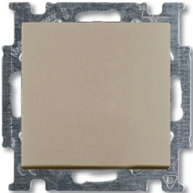 Переключатель проходной, 1 кл - шампань, ABB Basic 55