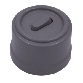 Выключатель 1 кл, клавишный, пластик — титан, Лизетта, Bironi