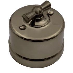 Выключатель 1 кл, пластик — бронза, Лизетта, Bironi