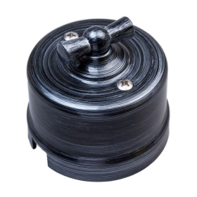 Выключатель 1 кл, пластик — серебряный век, Лизетта, Bironi