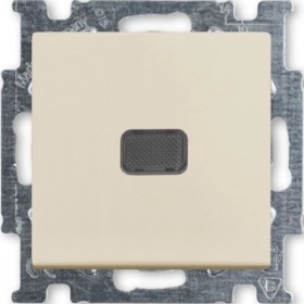 Выключатель 1 кл, с подсветкой - бежевый, ABB Basic 55 (1012-0-2156)