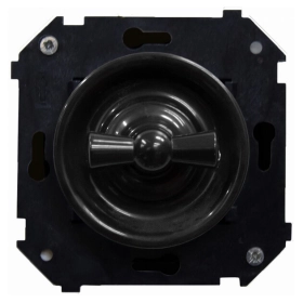 Выключатель 2 кл, скрытый монтаж — черный, Шедель, Bironi