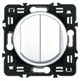 Выключатель 2 кл, влагозащищенный, IP44 - белый, Legrand Celiane