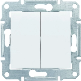 Переключатель проходной, 2 кл - белый, Schneider Sedna