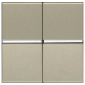 Переключатель промежуточный, 2 кл - шампань, ABB Zenit (2 х N2110 CV)