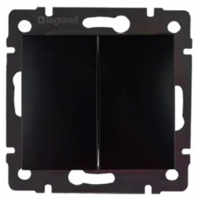 Выключатель 2 кл — антрацит, Legrand Valena