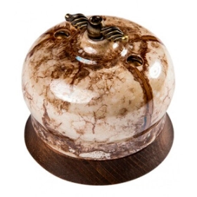 Выключатель перекрестный, керамика — мрамор золото, Фаберже, Bironi