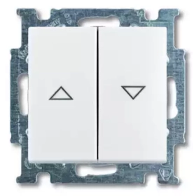 Выключатель жалюзи механический - альпийский белый, ABB Basic 55