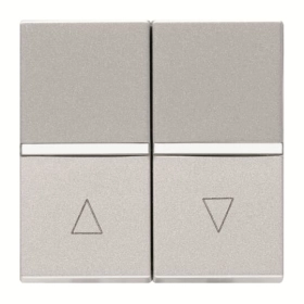 Выключатель жалюзи без фиксации 16А - серебро, ABB Zenit (N2244 PL)