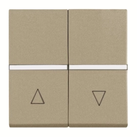 Выключатель жалюзи с фиксацией 16А - шампань, ABB Zenit (N2244.1 CV)