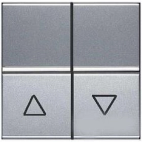 Выключатель жалюзи с фиксацией - серебро, ABB Zenit (N2244.1 PL)